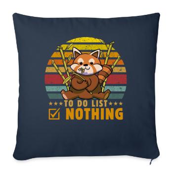 À faire Ne rien lister - Housse de coussin décorative 45 x 45 cm - bleu marine - Devant