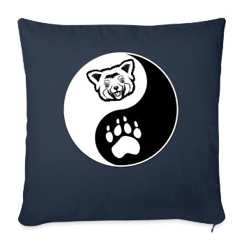 Red Panda Ying Yang - Sofa pillowcase 17,3'' x 17,3'' (45 x 45 cm) - navy - Front