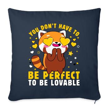 Vous n’avez pas besoin d’être parfait pour être aimable - Housse de coussin décorative 45 x 45 cm - bleu marine - Devant