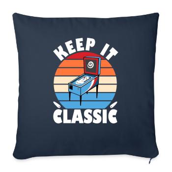 Retro Zocker Sprüche Gaming Geschenk - Sofakissenbezug 45 x 45 cm - Navy - Vorne