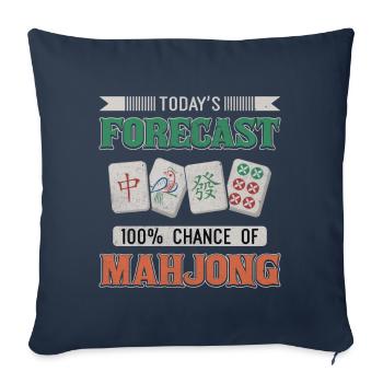 Mahjong Steine Mahjong Spiel - Sofakissenbezug 45 x 45 cm - Navy - Vorne