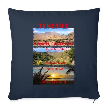 Teneriffa ein kleiner Kontinent Teide Berge Strand - Sofakissenbezug 45 x 45 cm - Navy - Vorne