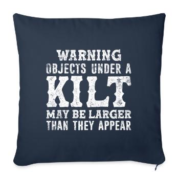 Drôle de jupe écossaise Kilt disant pour les hommes Kilt - Housse de coussin décorative 45 x 45 cm - bleu marine - Devant