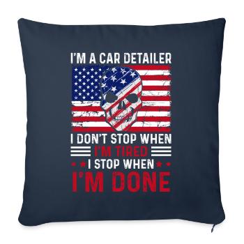 Autoaufbereiter - Smart Repair Kfz-Mechaniker - Sofakissenbezug 45 x 45 cm - Navy - Vorne