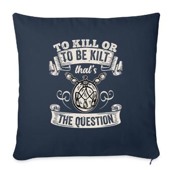 Schottischer Kilt Tracht - Schottenrock Schottland - Sofakissenbezug 45 x 45 cm - Navy - Vorne