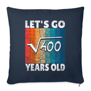 20th birthday - the root of 400 = 20 years - Sofa pillowcase 17,3'' x 17,3'' (45 x 45 cm) - navy - Front