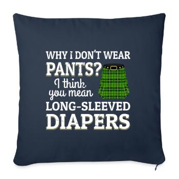 Scottish Kilt Costume Saying - Scottish Skirt - Sofa pillowcase 17,3'' x 17,3'' (45 x 45 cm) - navy - Front