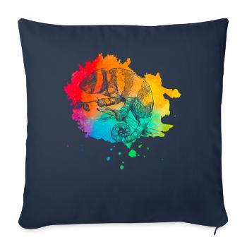 Chameleon Retro - Sofa pillowcase 17,3'' x 17,3'' (45 x 45 cm) - navy - Front
