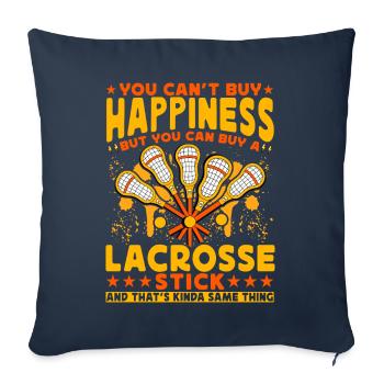 Lacrosse Lustige Sprüche - Sofakissenbezug 45 x 45 cm - Navy - Vorne