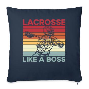 La crosse comme un patron - Housse de coussin décorative 45 x 45 cm - bleu marine - Devant