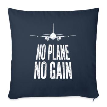 Airline Pilot Aviation Flugkapitän Jumbo Jet - Sofakissenbezug 45 x 45 cm - Navy - Vorne