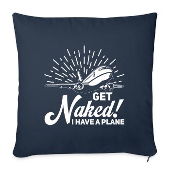 Airline Pilot Zitat Ich habe einen Flugzeugpiloten - Sofakissenbezug 45 x 45 cm - Navy - Vorne