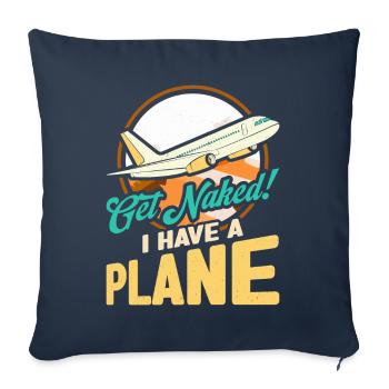 Airline Pilot Zitat Ich habe einen Flugzeugpiloten - Sofakissenbezug 45 x 45 cm - Navy - Vorne