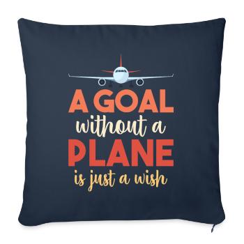 Airline-Pilot Ein Ziel ohne Flugzeug - Sofakissenbezug 45 x 45 cm - Navy - Vorne