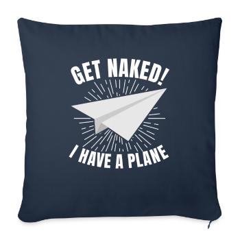 Jeu de mots d’aviation de pilote de ligne pour un pilote de compagnie - Housse de coussin décorative 45 x 45 cm - bleu marine - Devant