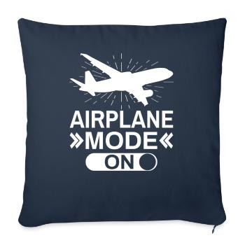 Mode d’avion Pilote d’avion Disant - Housse de coussin décorative 45 x 45 cm - bleu marine - Devant