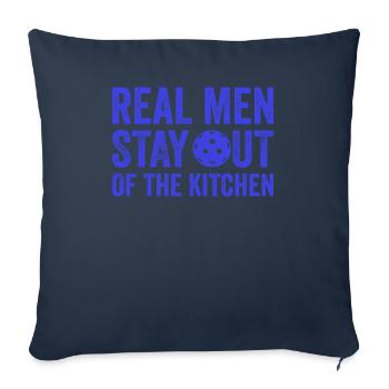 Retro Pickleball Design Real Men - Sofa pillowcase 17,3'' x 17,3'' (45 x 45 cm) - navy - Front