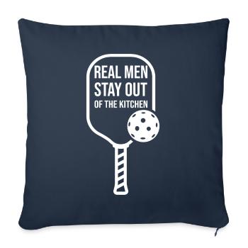 Real men stay out of the kitchen pickleball - Sofa pillowcase 17,3'' x 17,3'' (45 x 45 cm) - navy - Front