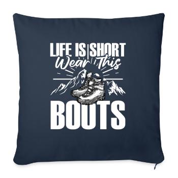 Randonnée Chaussures de randonnée Randonnée - Housse de coussin décorative 45 x 45 cm - bleu marine - Devant