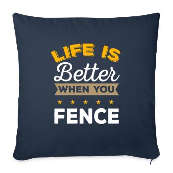 La vie est meilleure quand vous vous battez - Housse de coussin décorative 45 x 45 cm - bleu marine - Devant