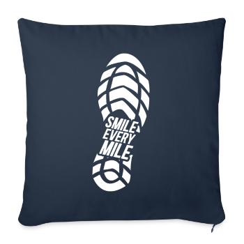 Smile Every Mile - Sofa pillowcase 17,3'' x 17,3'' (45 x 45 cm) - navy - Front