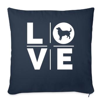 Bernese Mountain Dog Love - Sofa pillowcase 17,3'' x 17,3'' (45 x 45 cm) - navy - Front