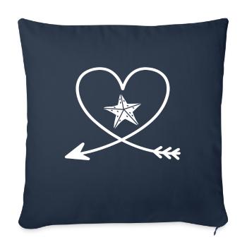 Starfish Heart Arrow - Sofa pillowcase 17,3'' x 17,3'' (45 x 45 cm) - navy - Front