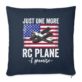 RC Avion modéliste Modélisme Avion - Housse de coussin décorative 45 x 45 cm - bleu marine - Devant