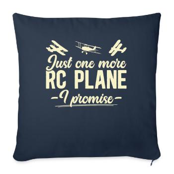 RC Avion modéliste Modélisme Avion - Housse de coussin décorative 45 x 45 cm - bleu marine - Devant