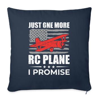 RC Avion modéliste Modélisme Avion - Housse de coussin décorative 45 x 45 cm - bleu marine - Devant
