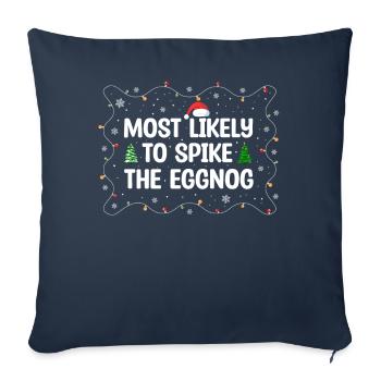 Christmas Quote, Funny Christmas Quote - Sofa pillowcase 17,3'' x 17,3'' (45 x 45 cm) - navy - Front