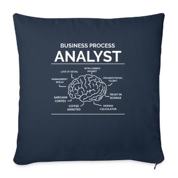 Business Process Analyst - Sofa pillowcase 17,3'' x 17,3'' (45 x 45 cm) - navy - Front