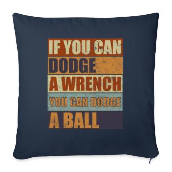 Vintage Dodgeball Team Sport - Sofa pillowcase 17,3'' x 17,3'' (45 x 45 cm) - navy - Front