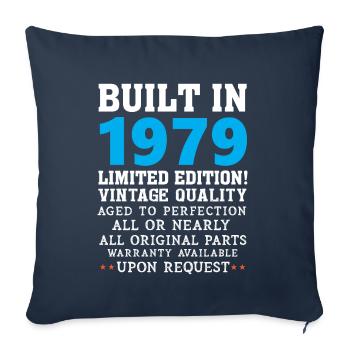 Built in 1979 - Sofa pillowcase 17,3'' x 17,3'' (45 x 45 cm) - navy - Front