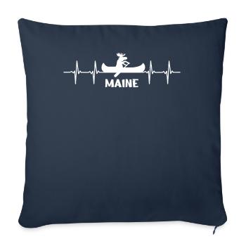 Maine, Paddling Elk - Sofa pillowcase 17,3'' x 17,3'' (45 x 45 cm) - navy - Front