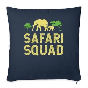 Safari Squad - African Safari Adventures - Sofa pillowcase 17,3'' x 17,3'' (45 x 45 cm) - navy - Front