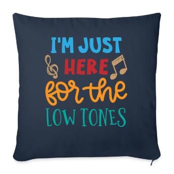 Fassoon, hautbois, clarinette, professeur de musique - Housse de coussin décorative 45 x 45 cm - bleu marine - Devant
