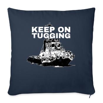 Schlepper Schleppboot Tug Life - Sofa pillowcase 17,3'' x 17,3'' (45 x 45 cm) - navy - Front
