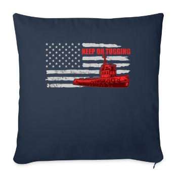Schlepper Schleppboot Tug Life - Sofa pillowcase 17,3'' x 17,3'' (45 x 45 cm) - navy - Front