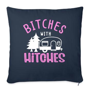 Motorhome Camping - Sofa pillowcase 17,3'' x 17,3'' (45 x 45 cm) - navy - Front