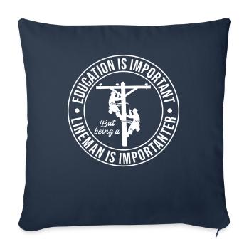 Funny High Voltage Electrician Saying Electrics - Sofa pillowcase 17,3'' x 17,3'' (45 x 45 cm) - navy - Front