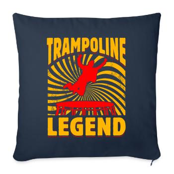 Légende du trampoline - Housse de coussin décorative 45 x 45 cm - bleu marine - Devant