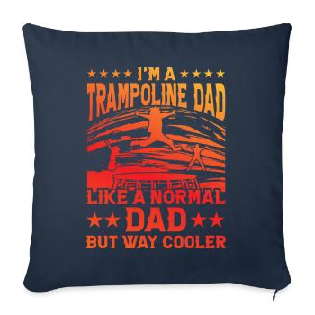 Trampoline - Housse de coussin décorative 45 x 45 cm - bleu marine - Devant