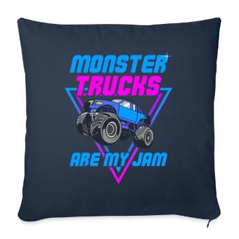 Monster Trucks Are My Jam Monster Truck Show - Sofa pillowcase 17,3'' x 17,3'' (45 x 45 cm) - navy - Front