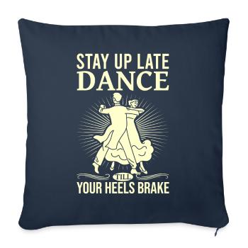 Formation en danse Ballroom Danse de couple - Housse de coussin décorative 45 x 45 cm - bleu marine - Devant