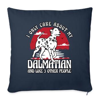 I only care about my Dalmatian and like 3 other - Sofa pillowcase 17,3'' x 17,3'' (45 x 45 cm) - navy - Front
