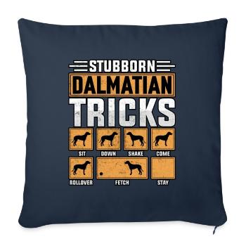 Stubborn Dalmatian Tricks - Sofa pillowcase 17,3'' x 17,3'' (45 x 45 cm) - navy - Front