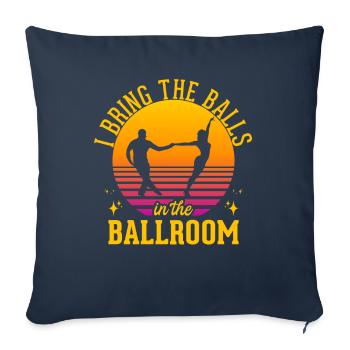 Danse Slogan Ballroom Couple Dance Dance Floor - Housse de coussin décorative 45 x 45 cm - bleu marine - Devant