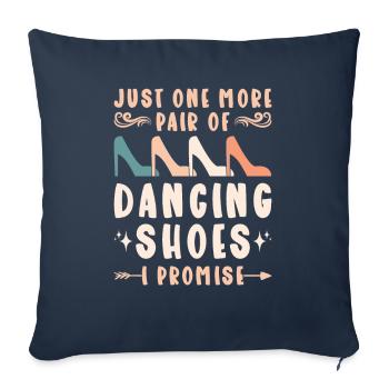 Danse Slogan Ballroom Couple Dance Dance Floor - Housse de coussin décorative 45 x 45 cm - bleu marine - Devant