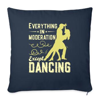 Dancing Slogan Ballroom Couple Dance Dance Floor - Sofa pillowcase 17,3'' x 17,3'' (45 x 45 cm) - navy - Front